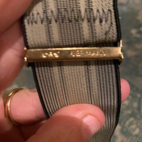 Men's Unbranded Suspenders One Size Grey Leather Made in Canada German Gold Tone - Picture 8 of 9